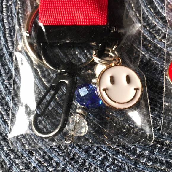 NEW Handmade keychains: red, beaded, charms - Picture 2 of 4